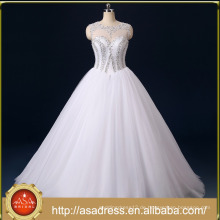 RASA-04 Luxuriöse Bling trägerlose Brautkleider Braut Kristallperlen Perlen Tüll Brautkleid